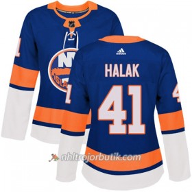 Dame Ishockey New York Islanders Tröja Jaroslav Halak 41 Adidas 2017-2018 Blå Authentic
